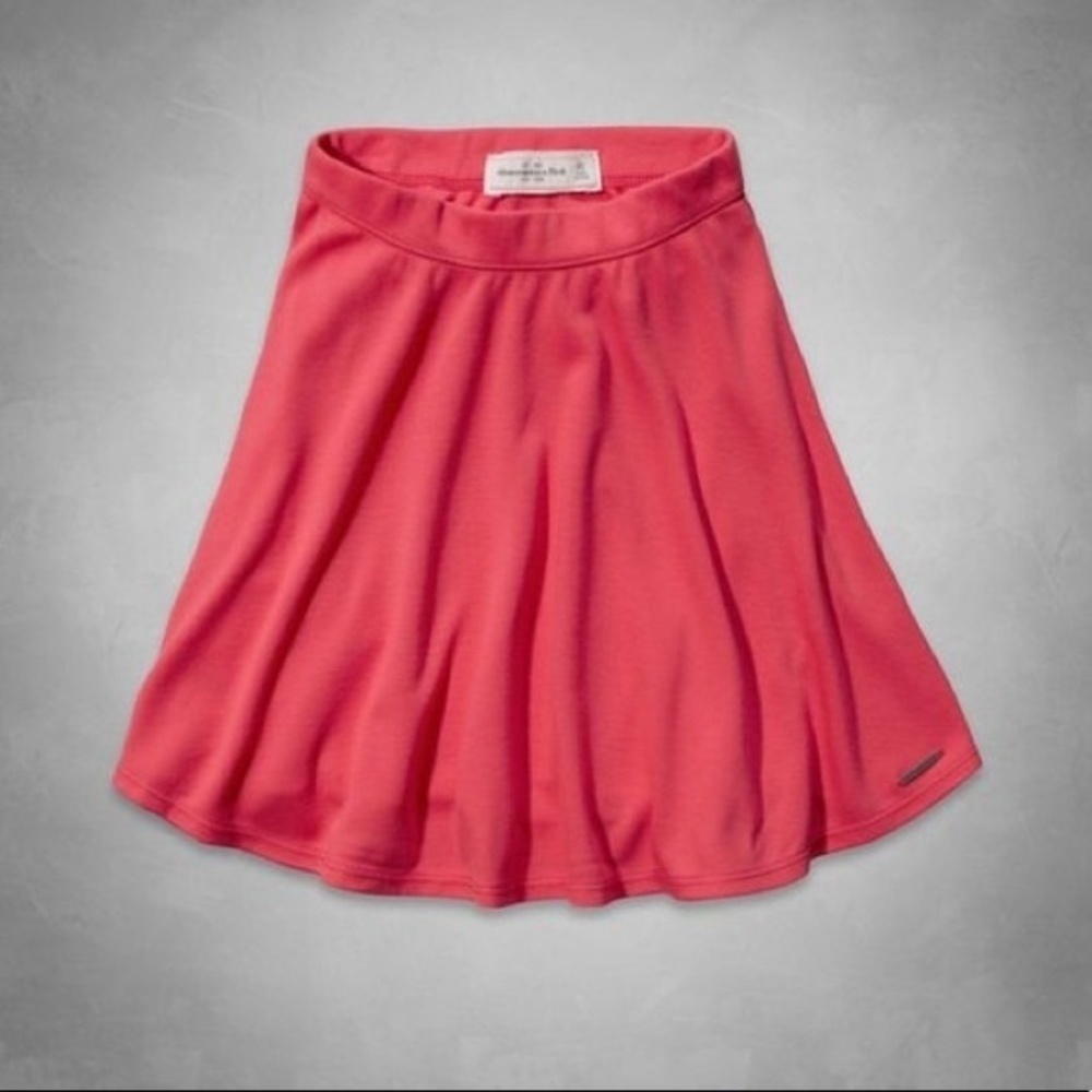 abercrombie & fitch coral pink circle twirl skirt Small